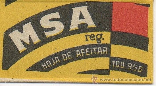 Antig&uuml;edades: CUCHILLA DE AFEITAR MSA HOJA - Foto 1