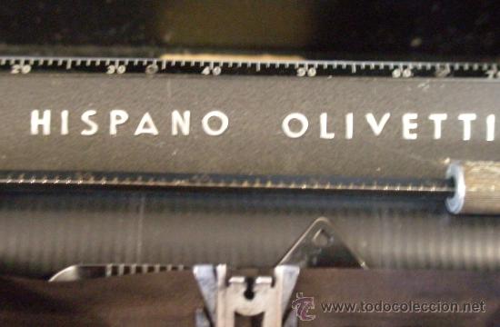 Antig&uuml;edades: M&aacute;quina de escribir Hispano Olivetti - Foto 2
