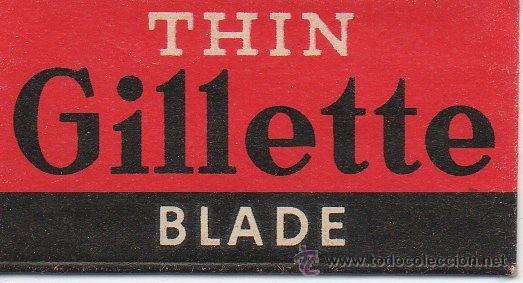 Antig&uuml;edades: CUCHILLA DE AFEITAR THIN GILLETTE BLADE HOJA - Foto 1
