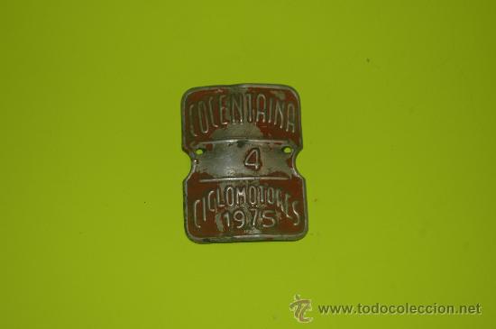 Antig&uuml;edades: PLACA DE MOTOCICLETA COETANIA - Foto 2
