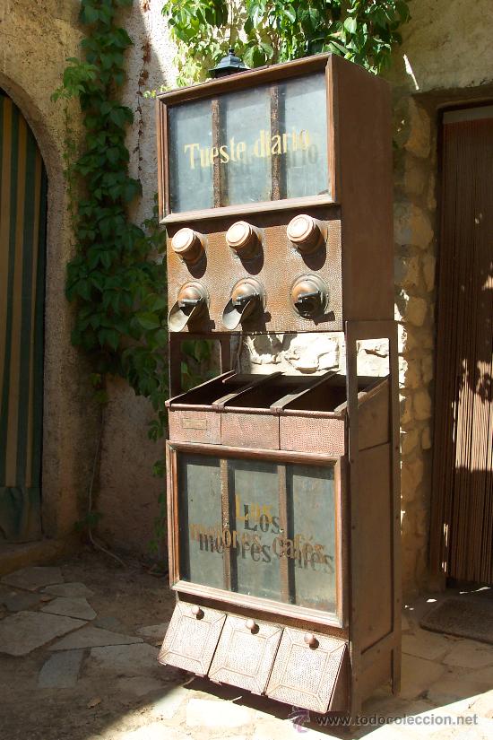Antig&uuml;edades: ANTIGUO SILO PARA EXPENDER CAFE TOSTADO EN GRANO - Foto 4