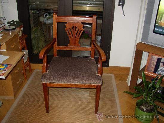 Antig&uuml;edades: Sill&oacute;n escolar en madera de haya a&ntilde;os 30 - Foto 1