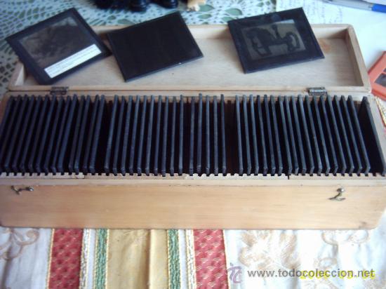 Antig&uuml;edades: Caja de placas para linterna m&aacute;gica. - Foto 1