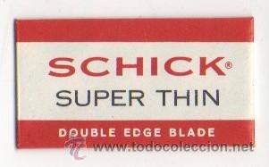 Antig&uuml;edades: CUCHILLA DE AFEITAR SCHICK SUPER THIN DOUBLE EDGE BLADE HOJA - Foto 1