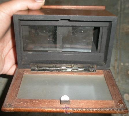 Antig&uuml;edades: Objeto para mirar estereosc&oacute;picas de vidrio con 9 vidrios - Foto 5