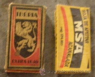 Antig&uuml;edades: 2 paquetes de hojas de afeitar - Foto 1