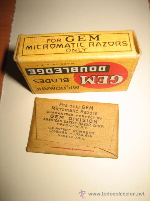 Antig&uuml;edades: CAJA CON 2 HOJAS DE AFEITAR GEM DOUBLEDGE - Foto 2