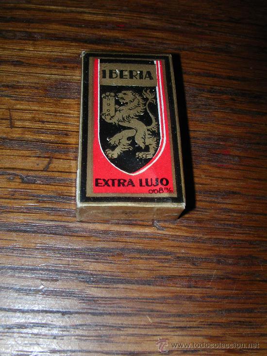 Antig&uuml;edades: CAJA DE HOJAS DE AFEITAR A ESTRENAR IBERIA EXTRA LUJO. - Foto 2
