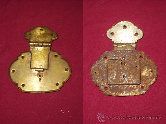 Antig&uuml;edades: CERRADURA DE BRONCE ANTIGUA - SIN LLAVE - Foto 1