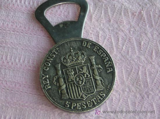 Antig&uuml;edades: ABRIDOR DE BOTELLAS CON IMITACION - MONEDA - Foto 2