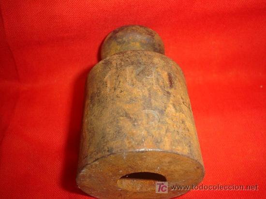 Antig&uuml;edades: lote de 2 pesas de hierro de 500 gr, cada una, - Foto 1