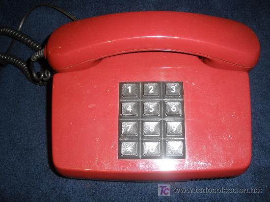 Tel&eacute;fonos: TELEFONO ALEMAN. ROJO. FUNCIONA CORRECTAMENTE. - Foto 1