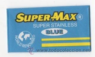 Antig&uuml;edades: CUCHILLA DE AFEITAR SUPER MAX BLUE HOJA - Foto 1