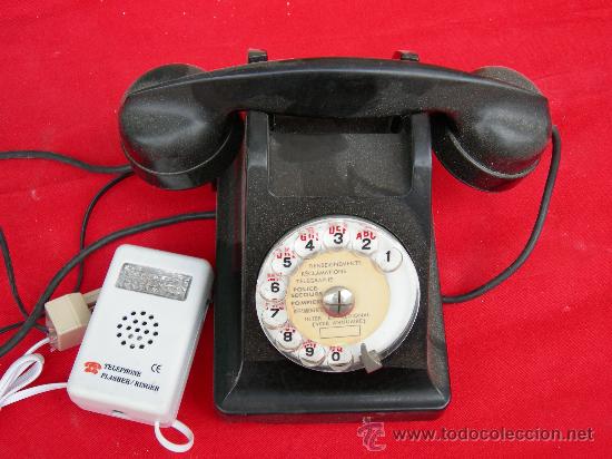 Tel&eacute;fonos: TEL&Eacute;FONO DE BAQUELITA NEGRO - Foto 1