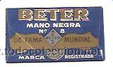 Antig&uuml;edades: HOJA DE AFEITAR BETER MANO NEGRA N&ordm; 8 - Foto 2