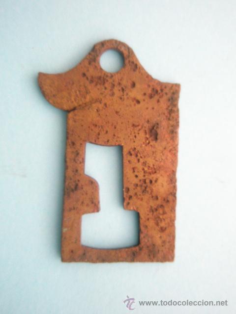 Antig&uuml;edades: BOCALLAVES DE LLAVE  BRONCE LATON 3,20 CM - Foto 1