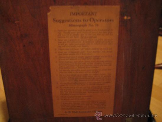 Antig&uuml;edades: MIMEOGRAFO DE EDISON DE 1906 EN COMPLETO CON ACCESORIOS - Foto 5