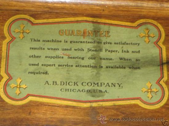 Antig&uuml;edades: MIMEOGRAFO DE EDISON DE 1906 EN COMPLETO CON ACCESORIOS - Foto 11