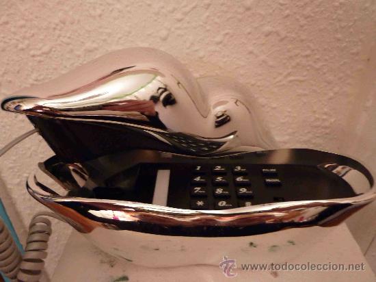 Tel&eacute;fonos: TLEFONO SOBREMESA EN PLASTICO ABS CROMADO LABIOS - Foto 2