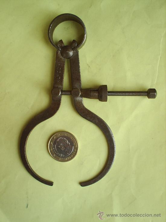 Antig&uuml;edades: COMPAS DE HIERRO PARA MEDIR INTERIOR - Foto 1