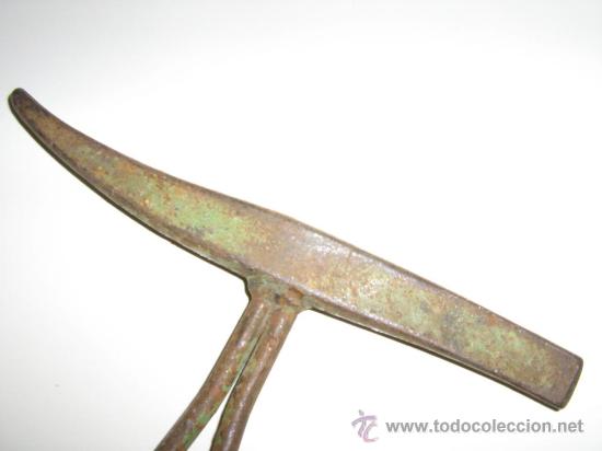 Antig&uuml;edades: ANTIGUO MARTILLO CON MANGO DE HIERRO - Foto 3
