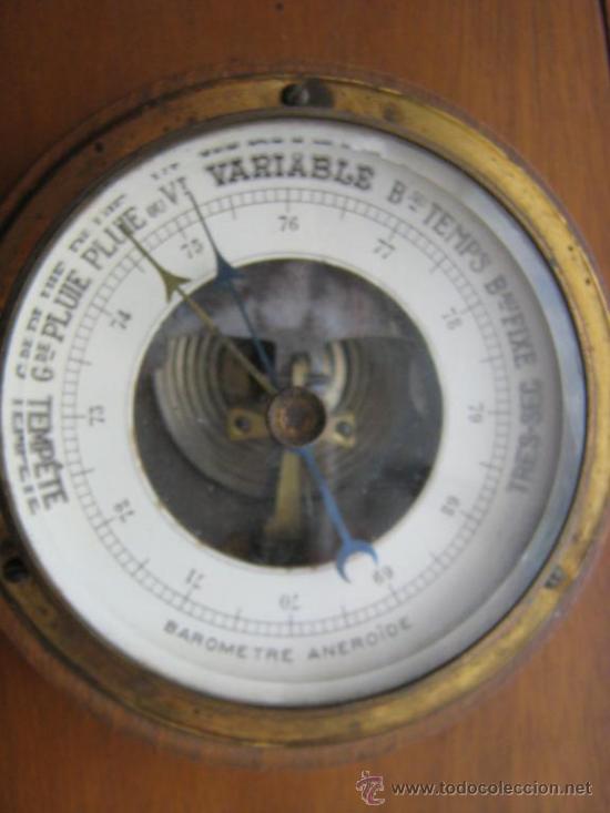 Antig&uuml;edades: ANTIGUO BAROMETRO TERMOMETRO FRANCES - Foto 3
