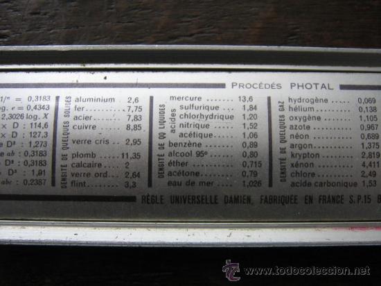 Antig&uuml;edades: REGLA DE CALCULO UNIVERSAL DAMIEN EN ALUMINIO - Foto 2