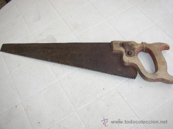Antig&uuml;edades: Antigua sierra de carpintero 43 cms - Foto 2