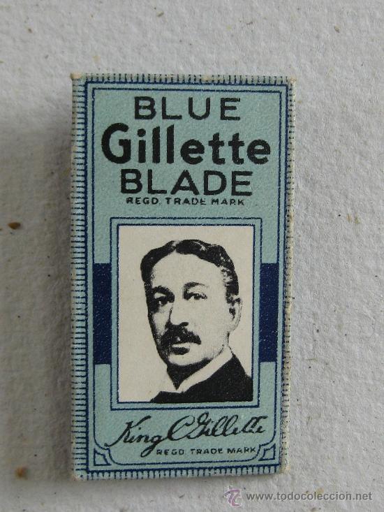 Antig&uuml;edades: CUCHILLA HOJA DE AFEITAR BLUE GILLETE BLADE - Foto 1