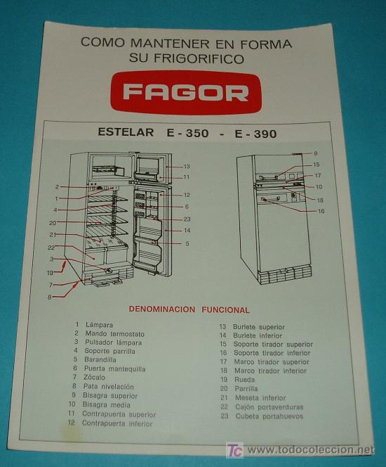 Antig&uuml;edades: FRIGOR&Iacute;FICO FAGOR ESTELAR E-350  E-390 - Foto 1