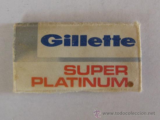 Antig&uuml;edades: CUCHILLA HOJA DE AFEITAR GILLETE SUPERPLATINUM - Foto 1