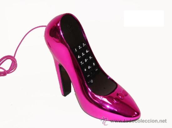 Telefono zapato de tacon rosa fucsia nuevo y fu - Vendido en Venta Directa  - 23346851