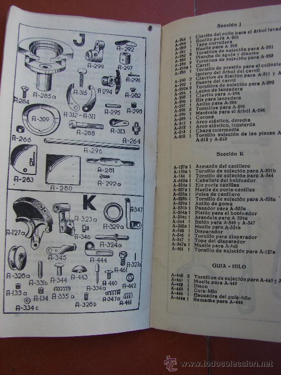 Antig&uuml;edades: CATALOGO DE PIEZAS DE LAS MAQUINAS DE COSER SIGMA - Foto 3