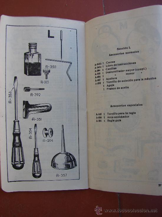 Antig&uuml;edades: CATALOGO DE PIEZAS DE LAS MAQUINAS DE COSER SIGMA - Foto 4