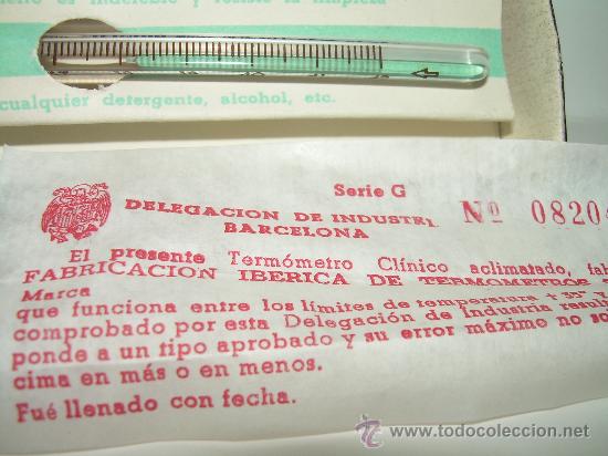 Antig&uuml;edades: TERMOMETRO FLEMING CON SU CAJA ORIGINAL....A&Ntilde;OS 40 - Foto 3