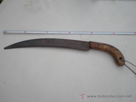 Antig&uuml;edades: SIERRA DE PODAR ANTIGUA, MANGO MADERA - Foto 1