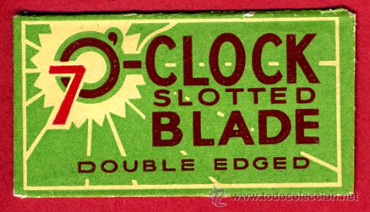 Antig&uuml;edades: CLOCK BLADE ,  HOJA DE AFEITAR, CON LA HOJA O CUCHILLA , ORIGINAL , A - Foto 1