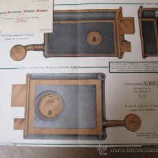 Antigüedades: DIPTICO PUBLICITARIO DE CERRADURAS URKI DE EIBAR - 31X24 CM - SEÑAL DE PLIEGUE CENTRAL