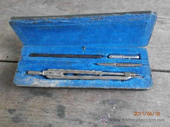 Antig&uuml;edades: ANTIGUO COMPAS CON ESTUCHE ORIGINAL - Foto 1
