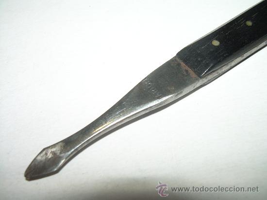 Antig&uuml;edades: ANTIGUO UTIL CORTANTE MANGO DE EBANO. BISTURI. - Foto 1