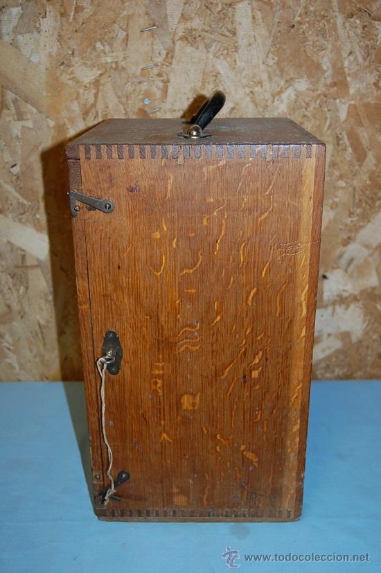 Antig&uuml;edades: TAQUIMETRO EN METAL CON CAJA DE ROBLE - Foto 17