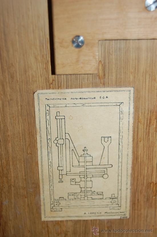 Antig&uuml;edades: TAQUIMETRO EN METAL CON CAJA DE ROBLE - Foto 15