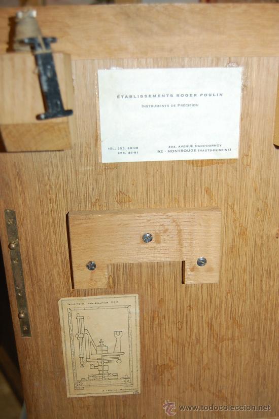 Antig&uuml;edades: TAQUIMETRO EN METAL CON CAJA DE ROBLE - Foto 14