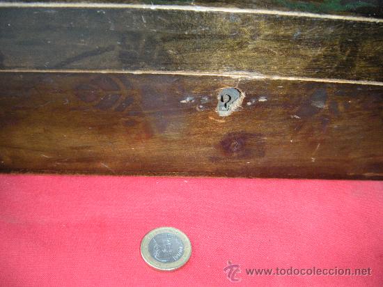 Antig&uuml;edades: CAJA MADERA ANTIGUO NECESER PINTADO - Foto 4