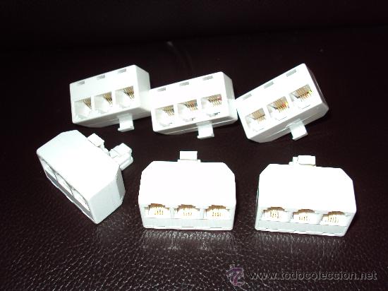 Tel&eacute;fonos: 6 CONECTORES TRIPLES PARA CONEXION TELEFONICA - Foto 1