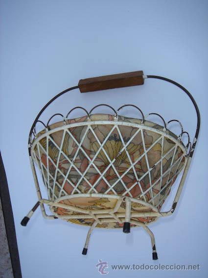 Antig&uuml;edades: Costurero antiguo en forma de cesta. - Foto 2