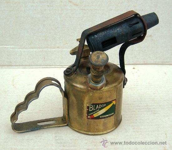 Antig&uuml;edades: soplete de laton antiguo de la marca bladon de birmingham - Foto 1