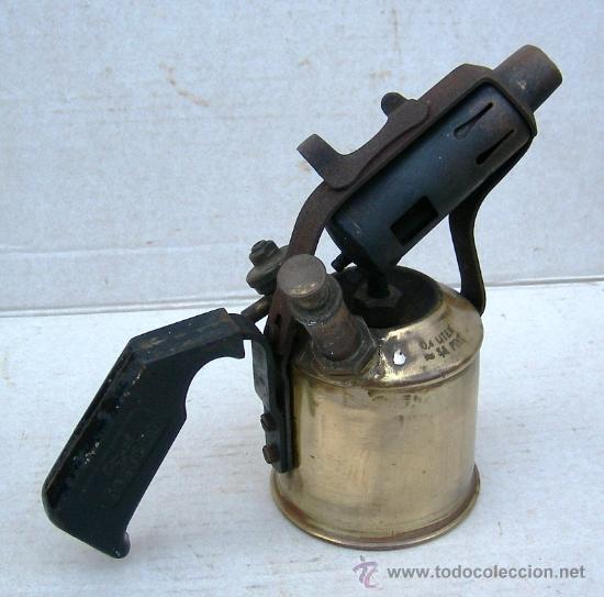 Antig&uuml;edades: soplete de laton antiguo de la marca sievert - Foto 2