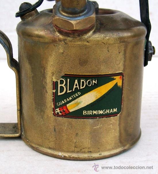 Antig&uuml;edades: soplete de laton antiguo de la marca bladon de birmingham - Foto 3
