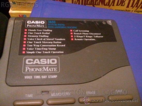 Tel&eacute;fonos: CASIO PHONO MATE 3850 CON CONTESTADOR - Foto 2